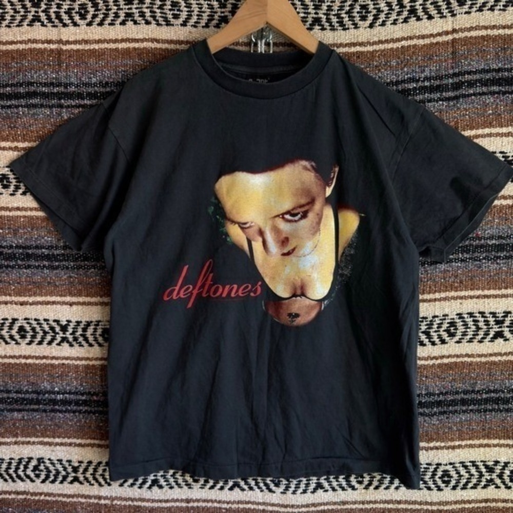 Deftones Around the Fur Mens Large Black Graphic T-Shirt Heavyweight Reprint